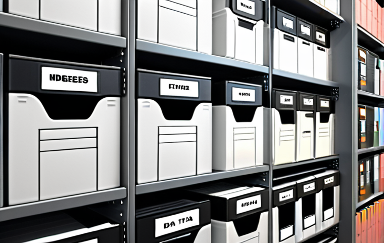 **Neat and organized data storage:** A well-organized digital space with clearly labeled folders and files, symbolizing efficient data management.